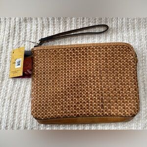 Patricia Nash Woven Leather Cassini Wristlet NWT